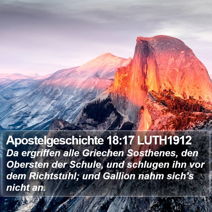 Apostelgeschichte 18:17 LUTH1912 Bible Study