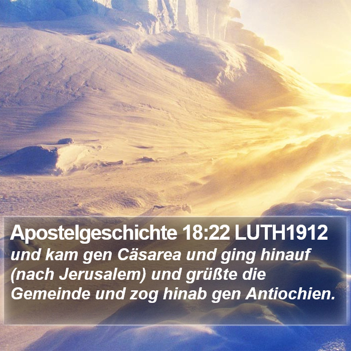 Apostelgeschichte 18:22 LUTH1912 Bible Study