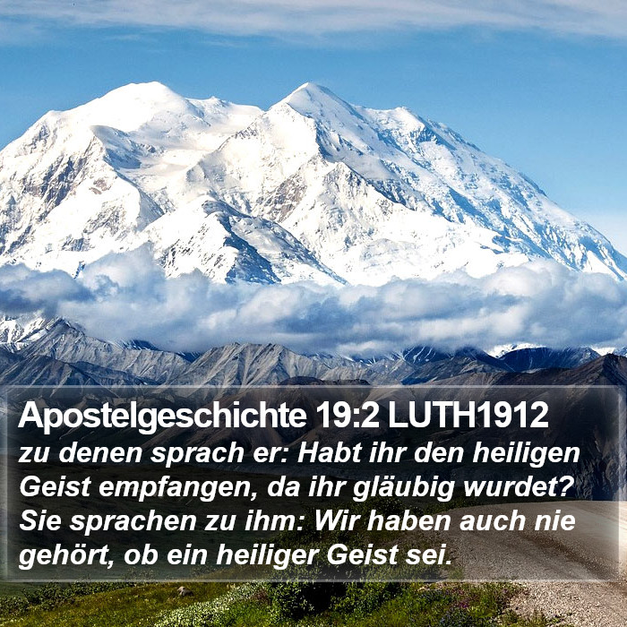 Apostelgeschichte 19:2 LUTH1912 Bible Study