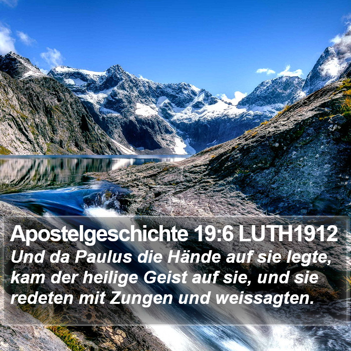 Apostelgeschichte 19:6 LUTH1912 Bible Study