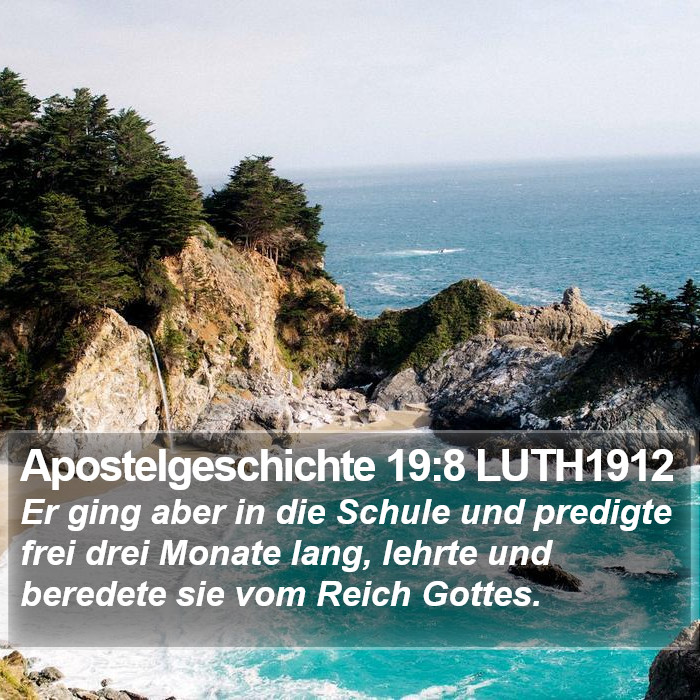 Apostelgeschichte 19:8 LUTH1912 Bible Study