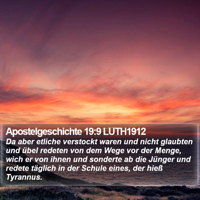 Apostelgeschichte 19:9 LUTH1912 Bible Study