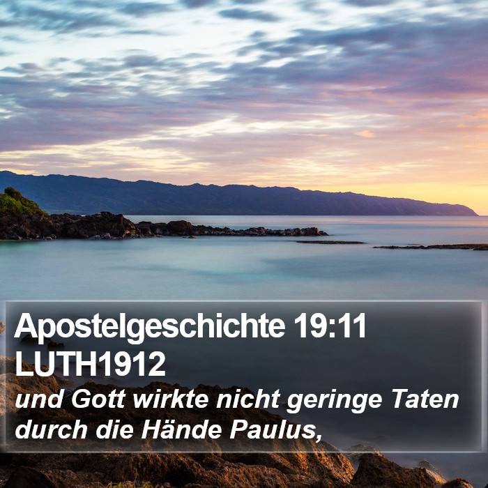 Apostelgeschichte 19:11 LUTH1912 Bible Study