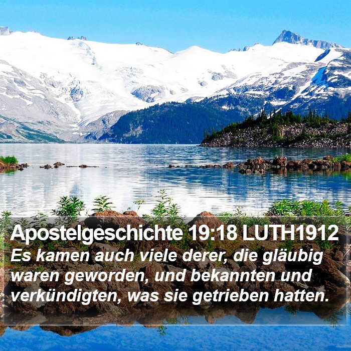 Apostelgeschichte 19:18 LUTH1912 Bible Study