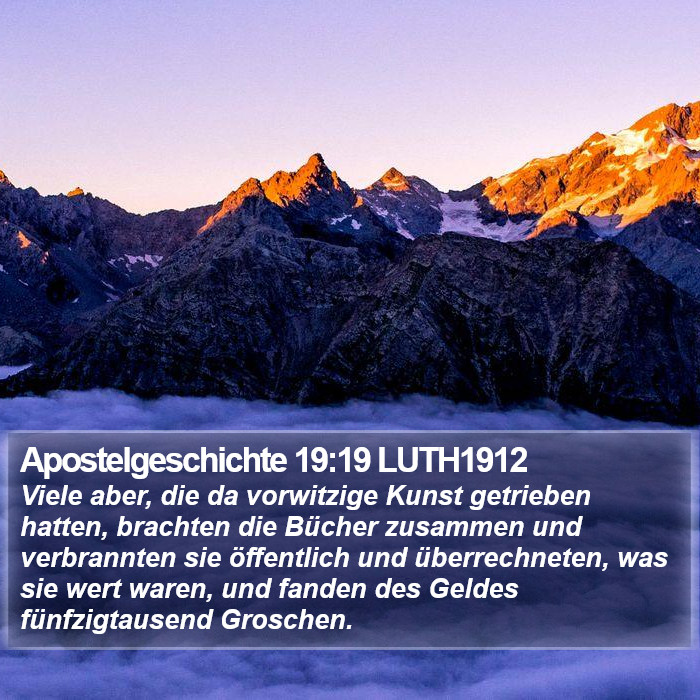 Apostelgeschichte 19:19 LUTH1912 Bible Study