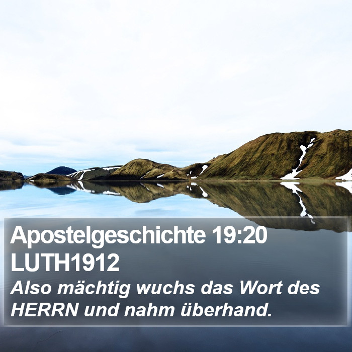 Apostelgeschichte 19:20 LUTH1912 Bible Study