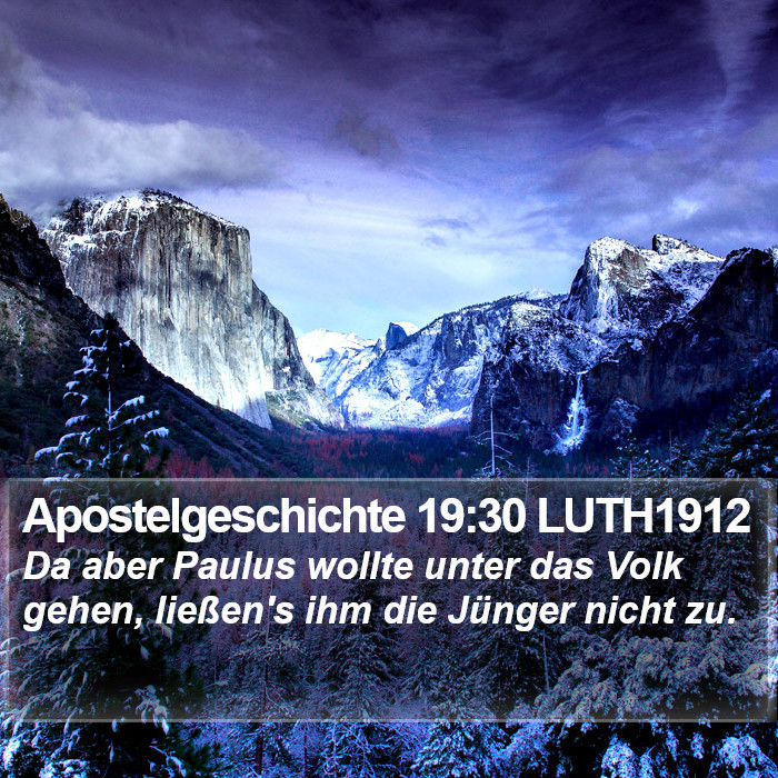 Apostelgeschichte 19:30 LUTH1912 Bible Study