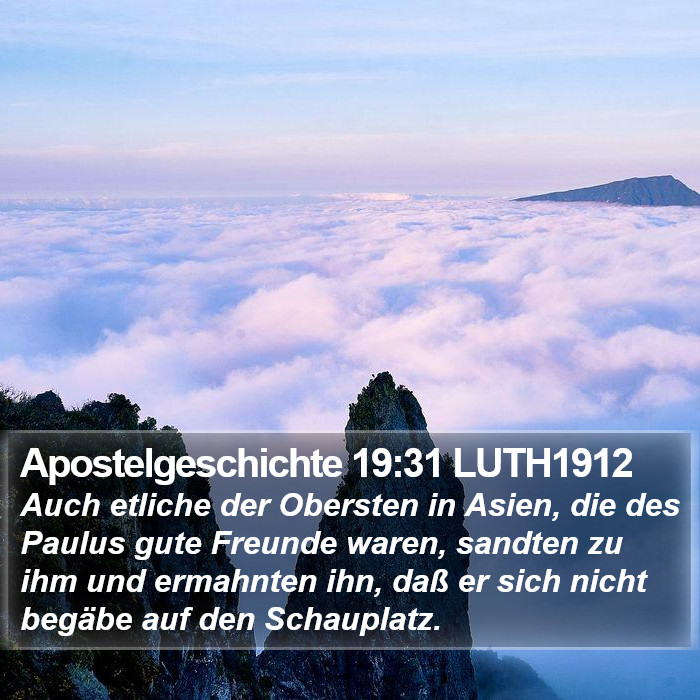 Apostelgeschichte 19:31 LUTH1912 Bible Study
