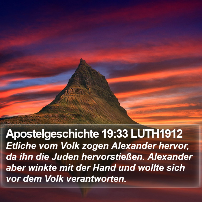 Apostelgeschichte 19:33 LUTH1912 Bible Study