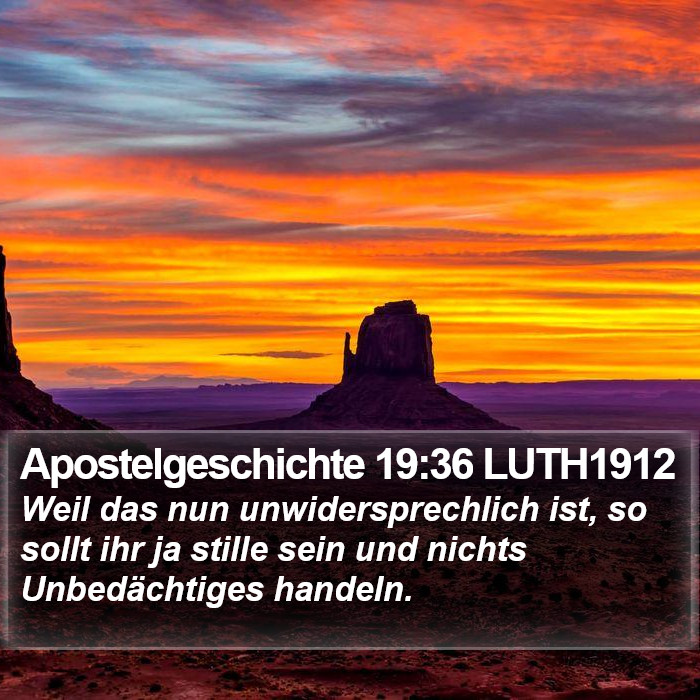 Apostelgeschichte 19:36 LUTH1912 Bible Study