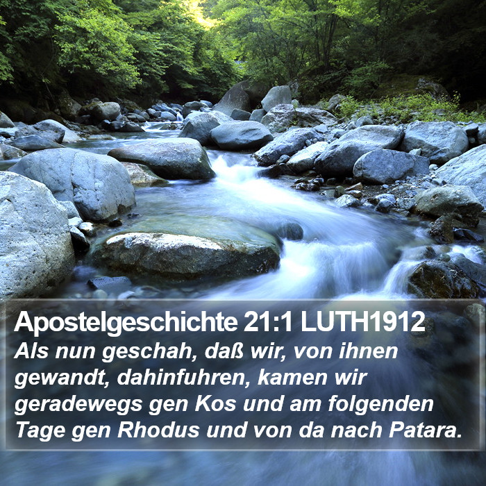 Apostelgeschichte 21:1 LUTH1912 Bible Study