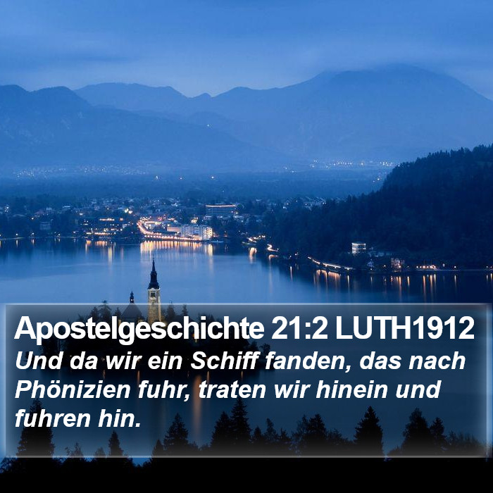 Apostelgeschichte 21:2 LUTH1912 Bible Study