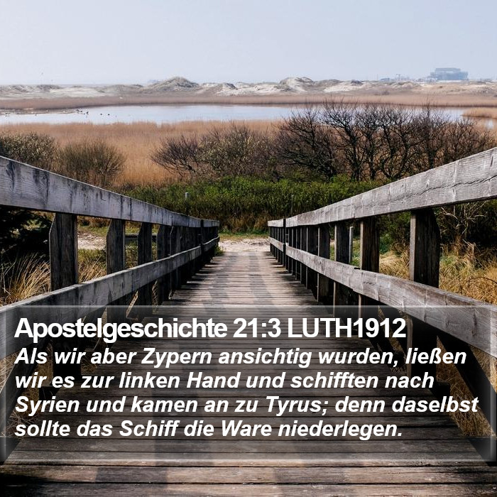 Apostelgeschichte 21:3 LUTH1912 Bible Study