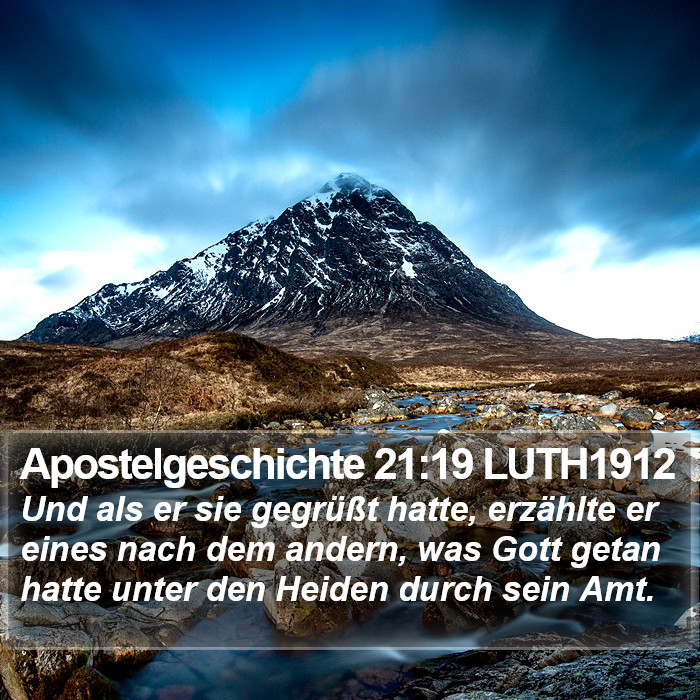 Apostelgeschichte 21:19 LUTH1912 Bible Study