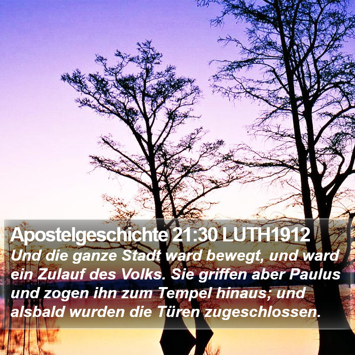 Apostelgeschichte 21:30 LUTH1912 Bible Study
