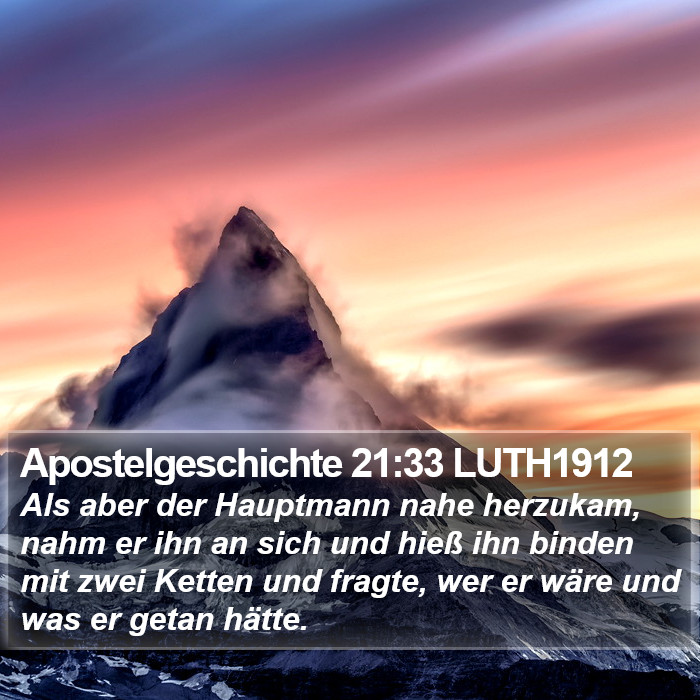 Apostelgeschichte 21:33 LUTH1912 Bible Study
