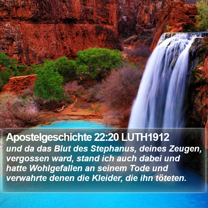 Apostelgeschichte 22:20 LUTH1912 Bible Study