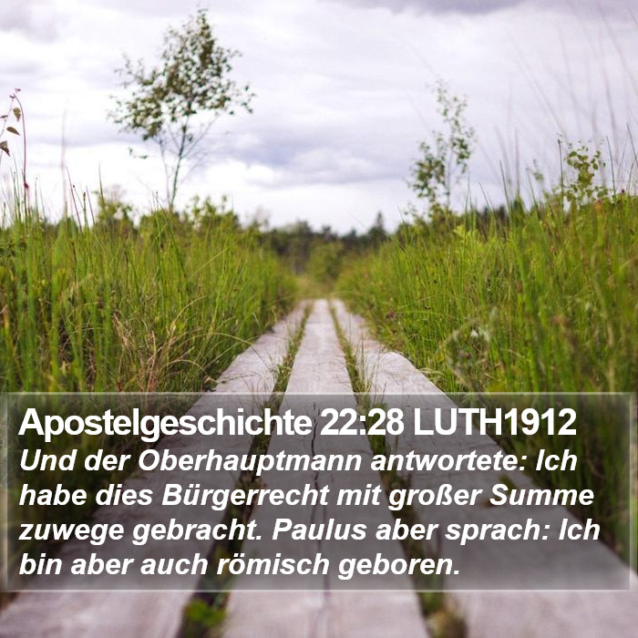 Apostelgeschichte 22:28 LUTH1912 Bible Study