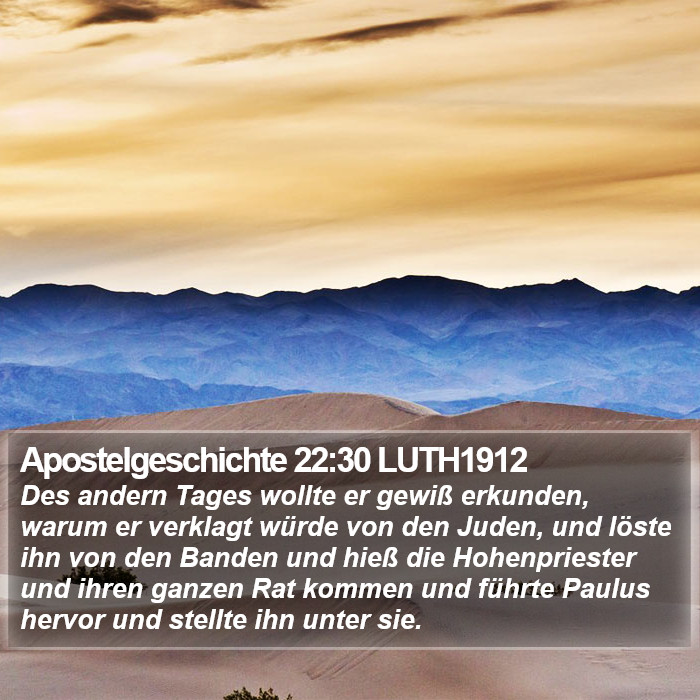Apostelgeschichte 22:30 LUTH1912 Bible Study
