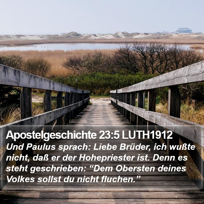 Apostelgeschichte 23:5 LUTH1912 Bible Study