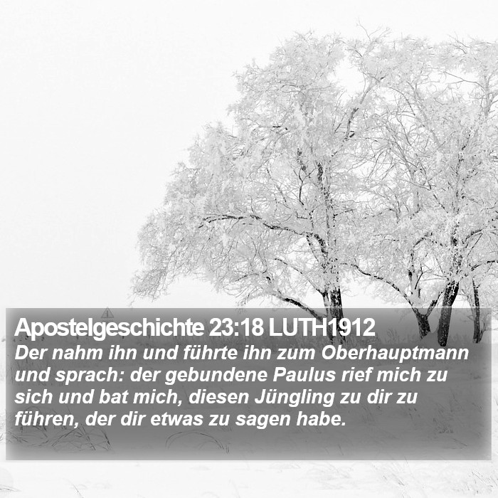 Apostelgeschichte 23:18 LUTH1912 Bible Study