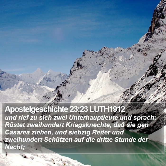 Apostelgeschichte 23:23 LUTH1912 Bible Study