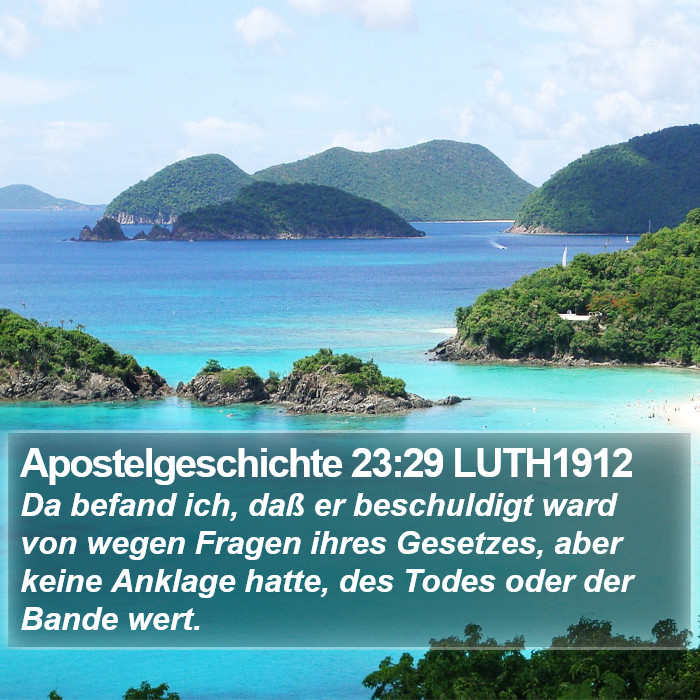 Apostelgeschichte 23:29 LUTH1912 Bible Study