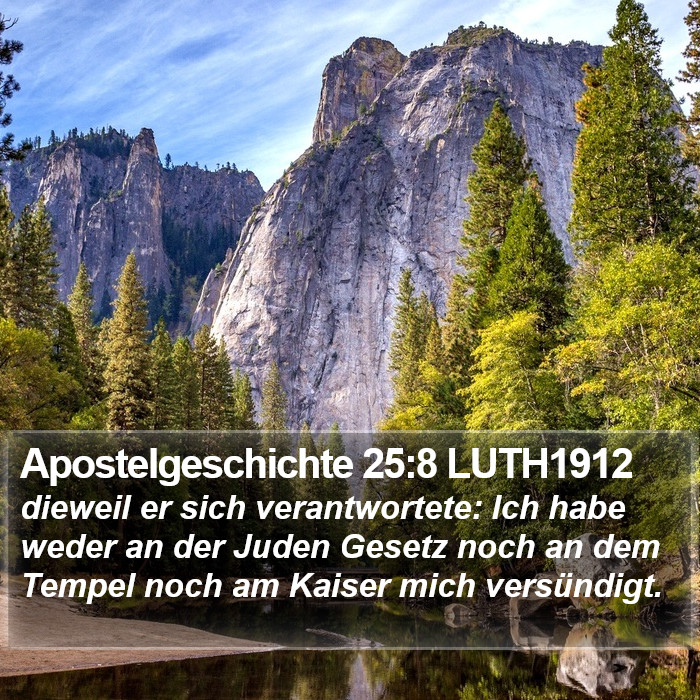 Apostelgeschichte 25:8 LUTH1912 Bible Study