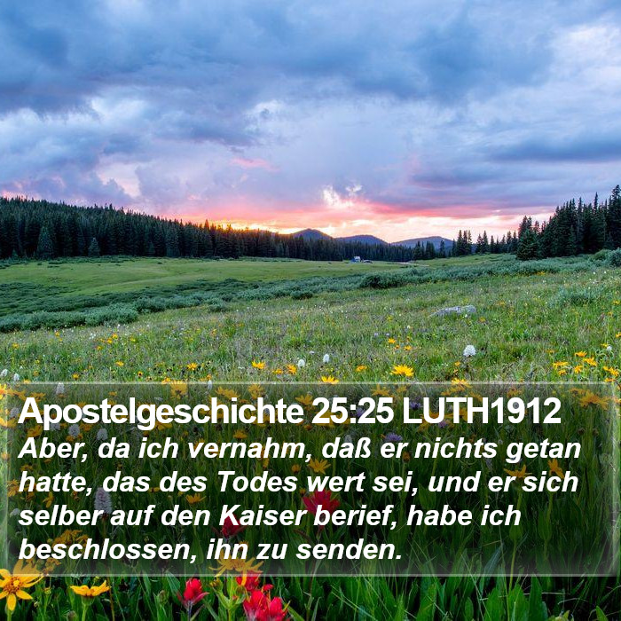 Apostelgeschichte 25:25 LUTH1912 Bible Study