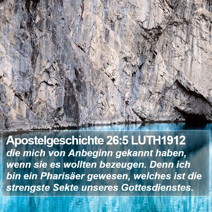 Apostelgeschichte 26:5 LUTH1912 Bible Study