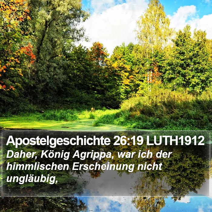 Apostelgeschichte 26:19 LUTH1912 Bible Study