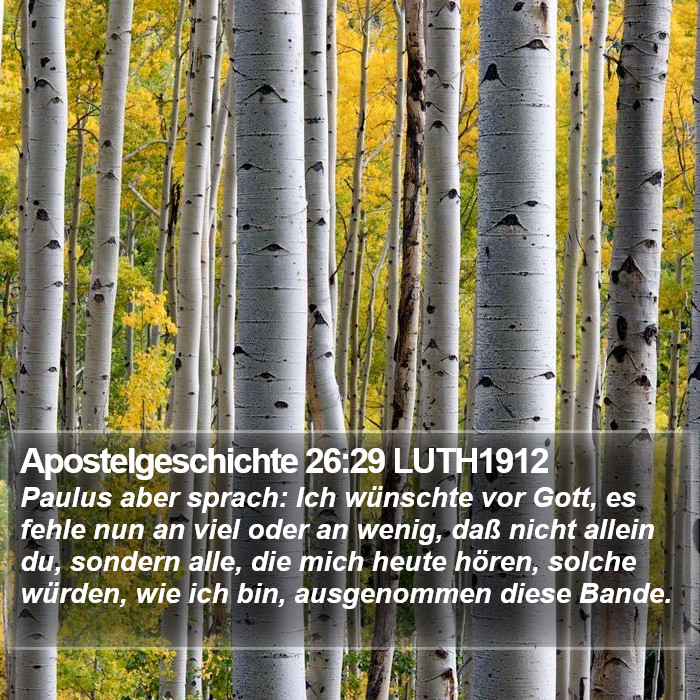 Apostelgeschichte 26:29 LUTH1912 Bible Study