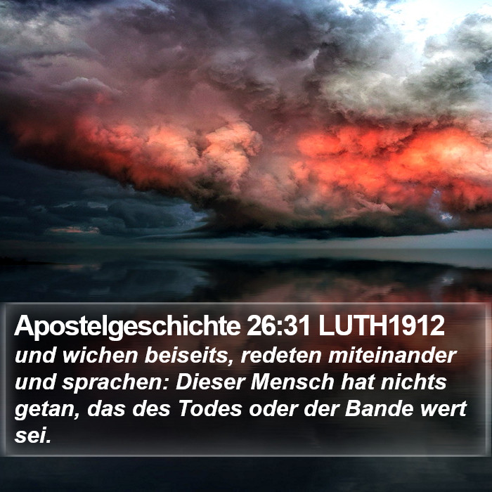 Apostelgeschichte 26:31 LUTH1912 Bible Study