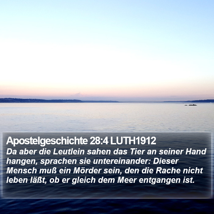 Apostelgeschichte 28:4 LUTH1912 Bible Study