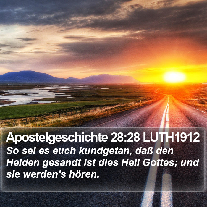 Apostelgeschichte 28:28 LUTH1912 Bible Study