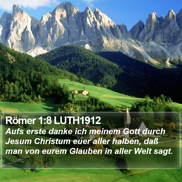 Römer 1:8 LUTH1912 Bible Study