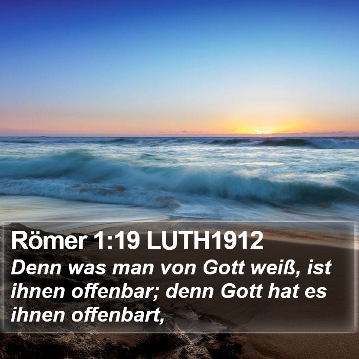 Römer 1:19 LUTH1912 Bible Study