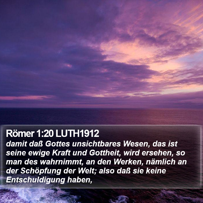 Römer 1:20 LUTH1912 Bible Study