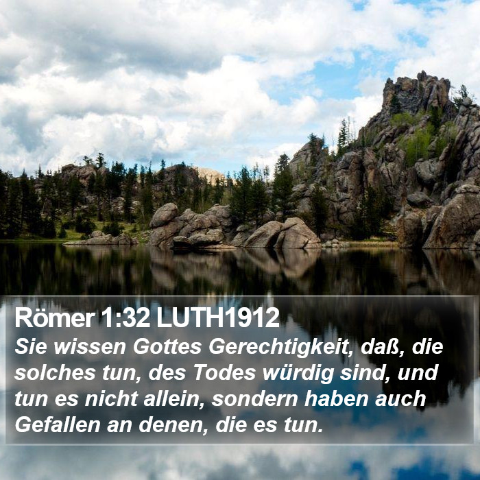 Römer 1:32 LUTH1912 Bible Study