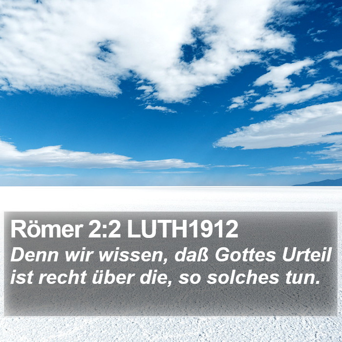 Römer 2:2 LUTH1912 Bible Study