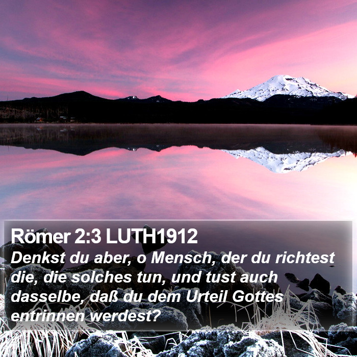 Römer 2:3 LUTH1912 Bible Study