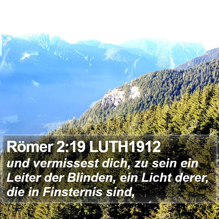 Römer 2:19 LUTH1912 Bible Study