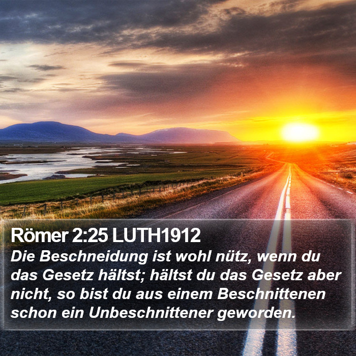 Römer 2:25 LUTH1912 Bible Study