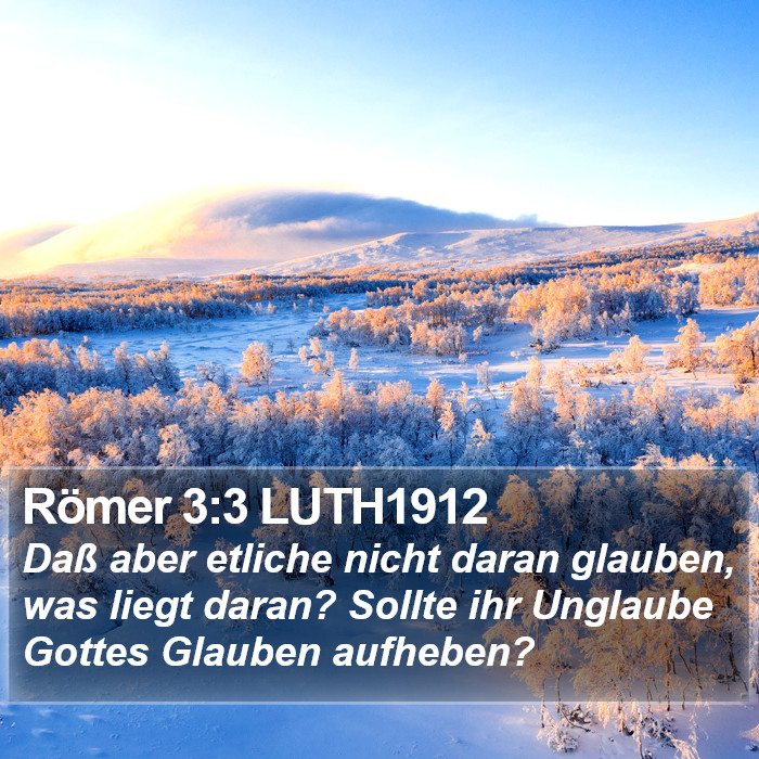 Römer 3:3 LUTH1912 Bible Study