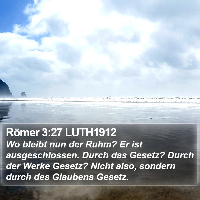 Römer 3:27 LUTH1912 Bible Study