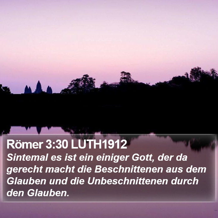 Römer 3:30 LUTH1912 Bible Study