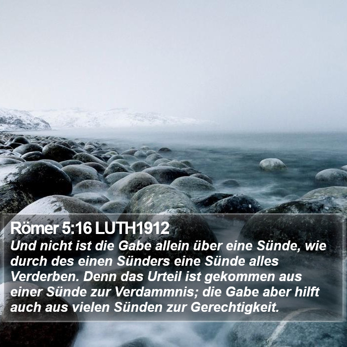 Römer 5:16 LUTH1912 Bible Study