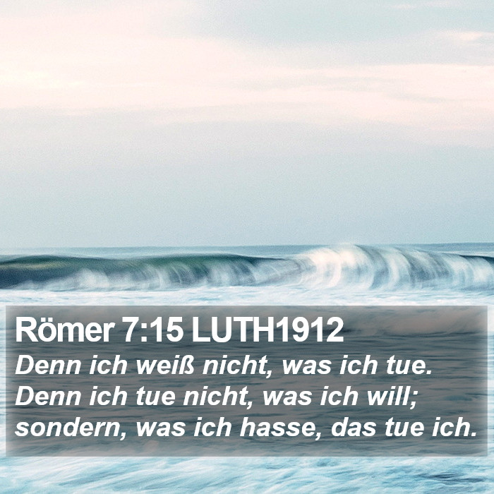 Römer 7:15 LUTH1912 Bible Study
