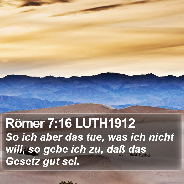 Römer 7:16 LUTH1912 Bible Study