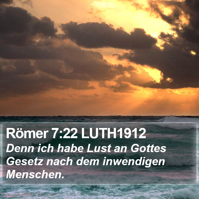 Römer 7:22 LUTH1912 Bible Study